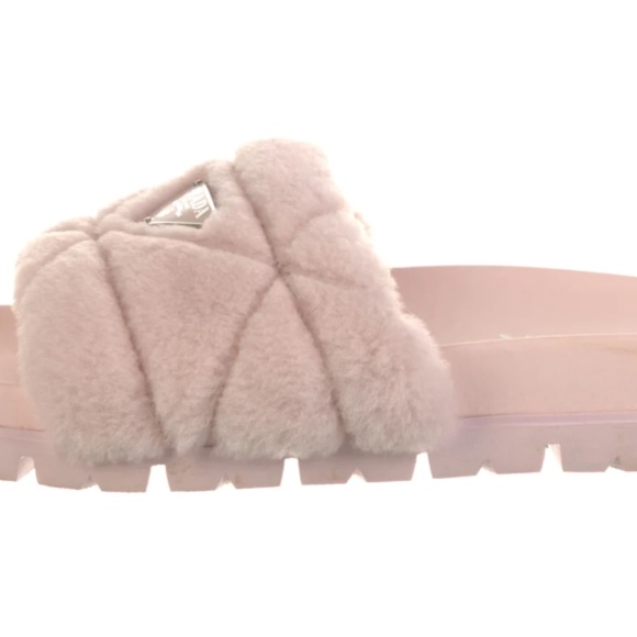 PRADA Shearling Leather Slides - Picture 4 of 5